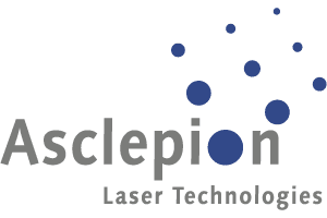 A logo of sclepion laser technology